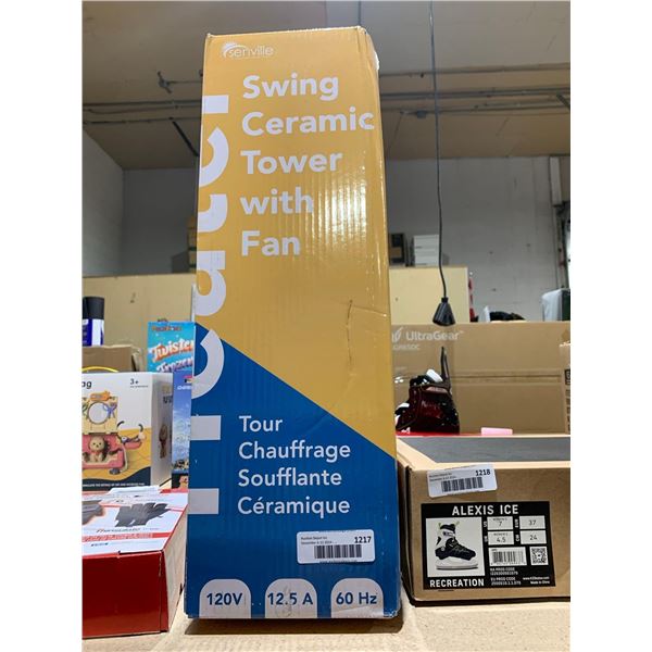 1500w High, 900w low Swing Ceramic Tower with Fan