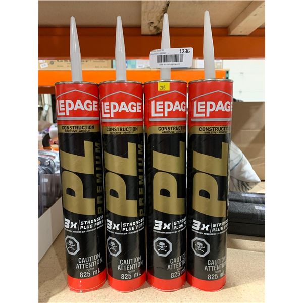 LePage PL Premium Construction Adhesive 3x's Stronger 4 x 825ml