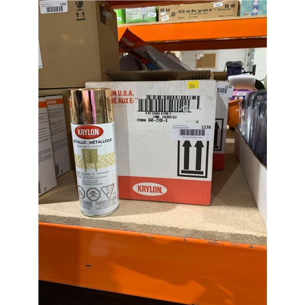 Krylon Metallic Bright Gold Spray Paint  6 x 312g