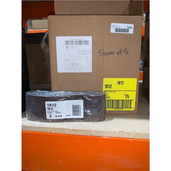 Gator Sanding Belt - 100 Grit - Power Bidirectional - 3-in W x 21-in L 5 Packs of 5