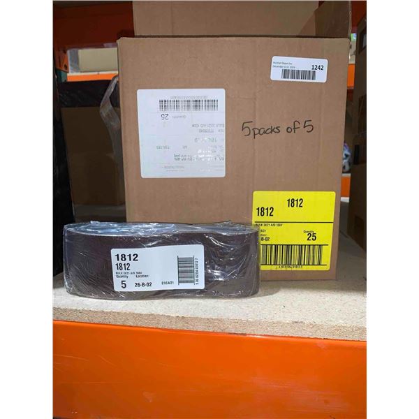 Gator Sanding Belt - 100 Grit - Power Bidirectional - 3-in W x 21-in L 5 Packs of 5