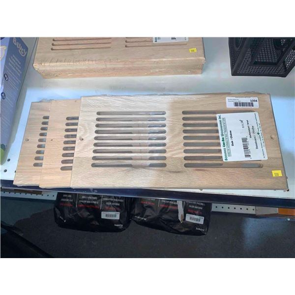 Boiseries Can-Air Woodworks Inc Oak Hardwood Air Vents Unfinished 6" x 14" Lot of 3