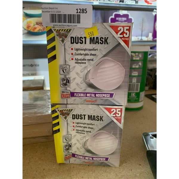 Workhorse Dust Mask 25 Per Pack Lot of 2