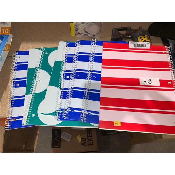 Hilroy 100 Page Spiral Ring Note Books Lot of 8