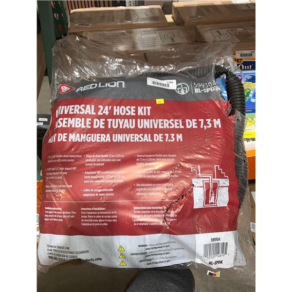 RedLion Universal 24' Hose Kit 24' x 1 1/4" Flexible Drain Tubing / Hose Ideal For Use With Sump Pum