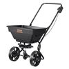 Image 1 : VEVOR Broadcast Spreader, 25 LB Walk-Behind Turf Spreader with 8" Wheels, Steel Push Fertilizer Spre