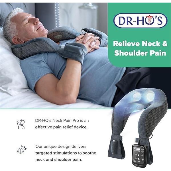 DR-HO'S Neck Pain Pro Essential Package - TENS & EMS Therapy to Relieve Neck and Shoulder Pain