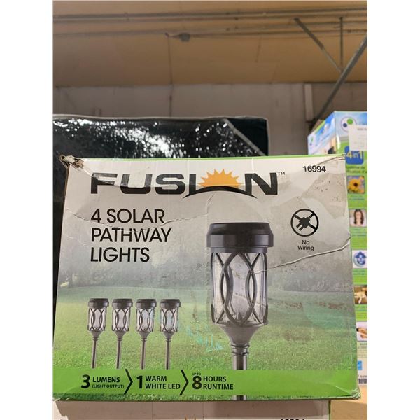 Fusion 4 Solar Pathway Lights Bronze Finish
