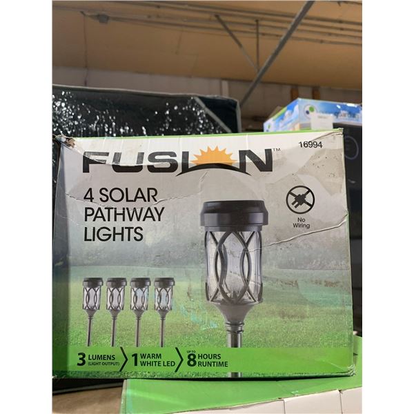 Fusion 4 Solar Pathway Lights Bronze Finish