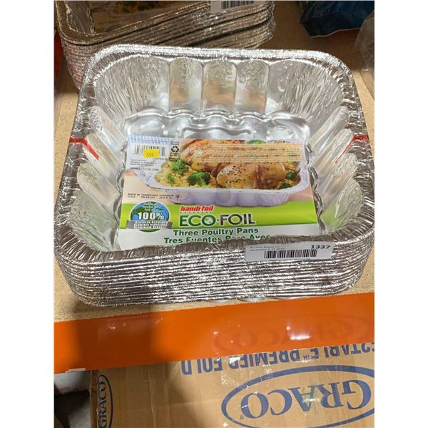 Handi-Foil Eco-Foil Pack Of 3 Poultry Pans 9 3/8" x 9 3/8" x 2 3/8" Pack of 3 x 5