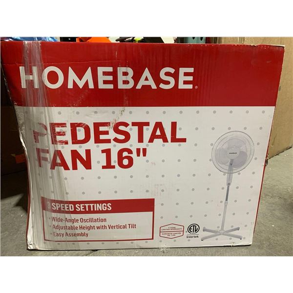 Homebase Pedestal Fan 16" 3 Speed Setting