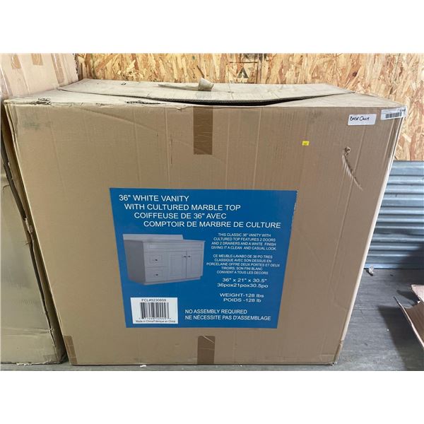 36 inch White Vanity **Base Only**