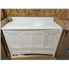 Image 3 : 48 inch White Edinburgh Vanity **damage in photo**
