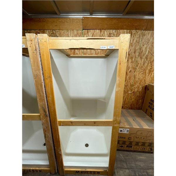 36"W x 36"D x 78 1/2"H Center Drain Fiberglass Shower Insert