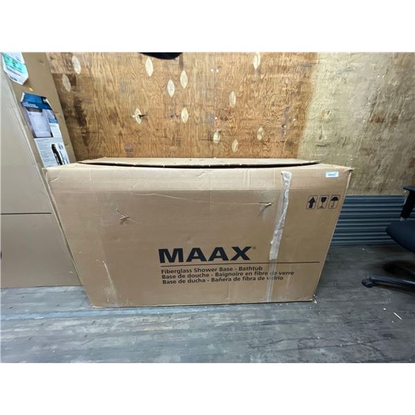 Maax 60"W x 30"D x 60"H Left Hand Fiberglass Shower Base and Wall Insert