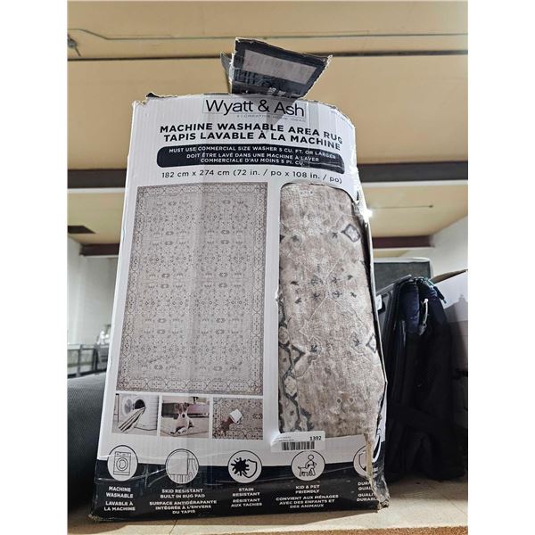 Wyatt & Ash Machine Washable Area Rug 72" x 108"