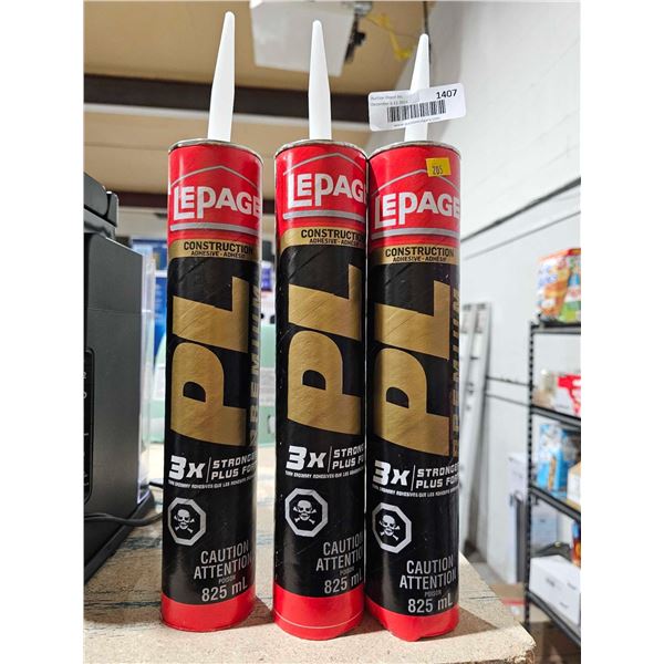 LePage PL Construction Adhesive - 3x 825ml