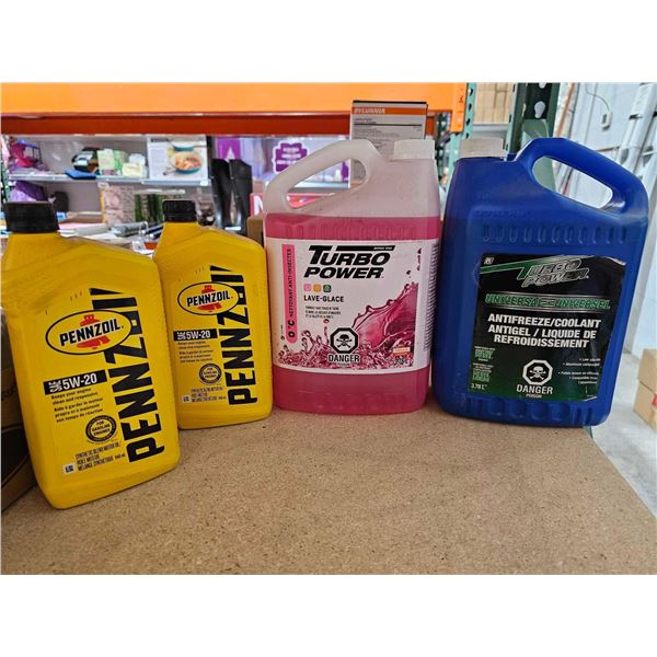 Lot of 4 Assorted Automotive Fluids