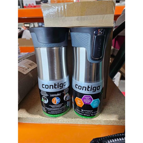 Lot of 2 Contigo Thermalock Insulated Coffee Cups - 16oz