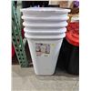 Image 1 : Lot of 5 Sterlite 30L Garbage Cans - No Lids