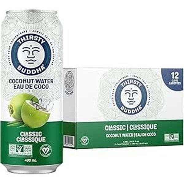 THIRSTY BUDDHA Coconut Water- Pure Coconut Water- Premium Coconut Water- All Natural Hydration [x=#8