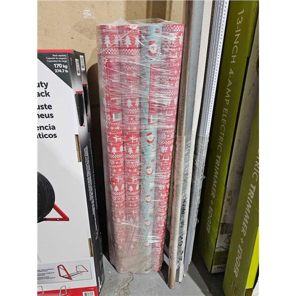 Lot of 12 Rolls of Assorted Christmas Gift Wrap
