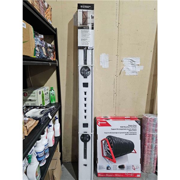 Mural Collection Bar Door Rail & Wheel System