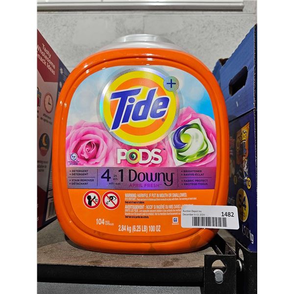 Tide Pods With Downy, Liquid Laundry Detergent Pacs, April Fresh, 104 Count
