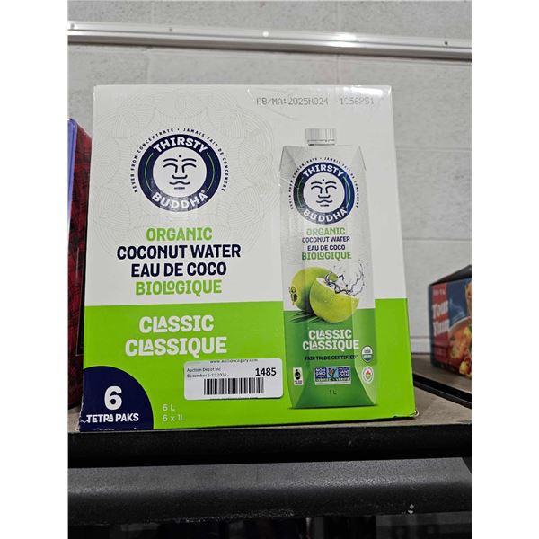 THIRSTY BUDDHA Coconut Water - Pure Coconut Water- Premium Coconut Water 6x1L