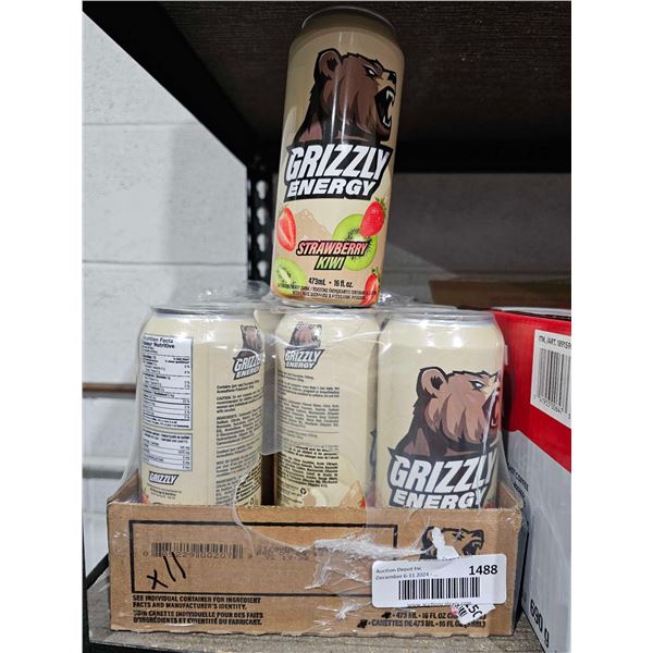 Grizzly Energy Strawberry Kiwi Energy Drink (11 x 473ml)