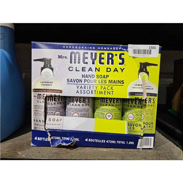 Mrs Meyers Clean Day Hand Soap Variety Pack 16 Fl Oz 4 Pack Net Wt 64 Fl Oz, 64 Ounces
