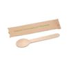 Image 1 : Eco Packaging Individually Wrapped Compostable Wooden Soup Spoon