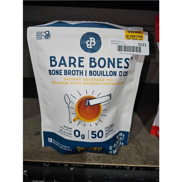Bare Bones Bone Broth Instant Beverage Mix 11x 15g packets