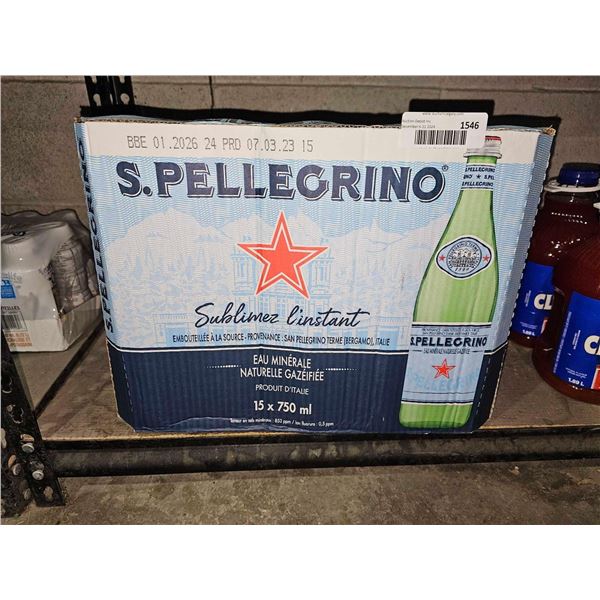 S.Pellegrino Carbonated Natural Spring water 15x750 ml