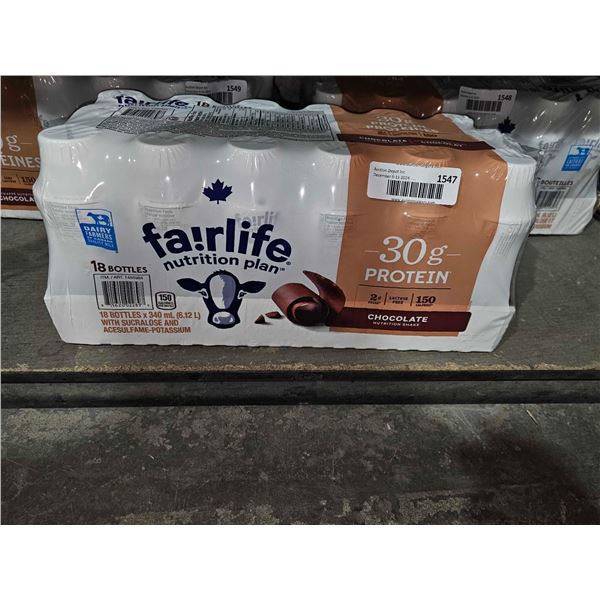 Fairlife Nutrition Plan 30g Protein Chocolate Milk 18x340ml
