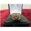 Image 2 : 14kt Gold + Diamond Ring Size 6 , 8.1 Grams 