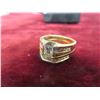 Image 8 : 14kt Gold + Diamond Ring Size 6 , 8.1 Grams 