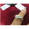 Image 8 : 10kt White Gold + Diamond Ring Size 10 1/2 , 3.9 Grams 