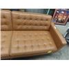 Image 2 : Leather/Leather Style Couch 87'' Wide 