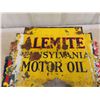 Image 8 : Alemite Pennsylvania Motor Oil 2 Sided Porcelain Sign 19'' x 24'' 