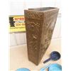 Image 4 : Brass Ornate Ash Box (No Lid) , Graniteware-Style Pot 