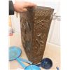 Image 5 : Brass Ornate Ash Box (No Lid) , Graniteware-Style Pot 