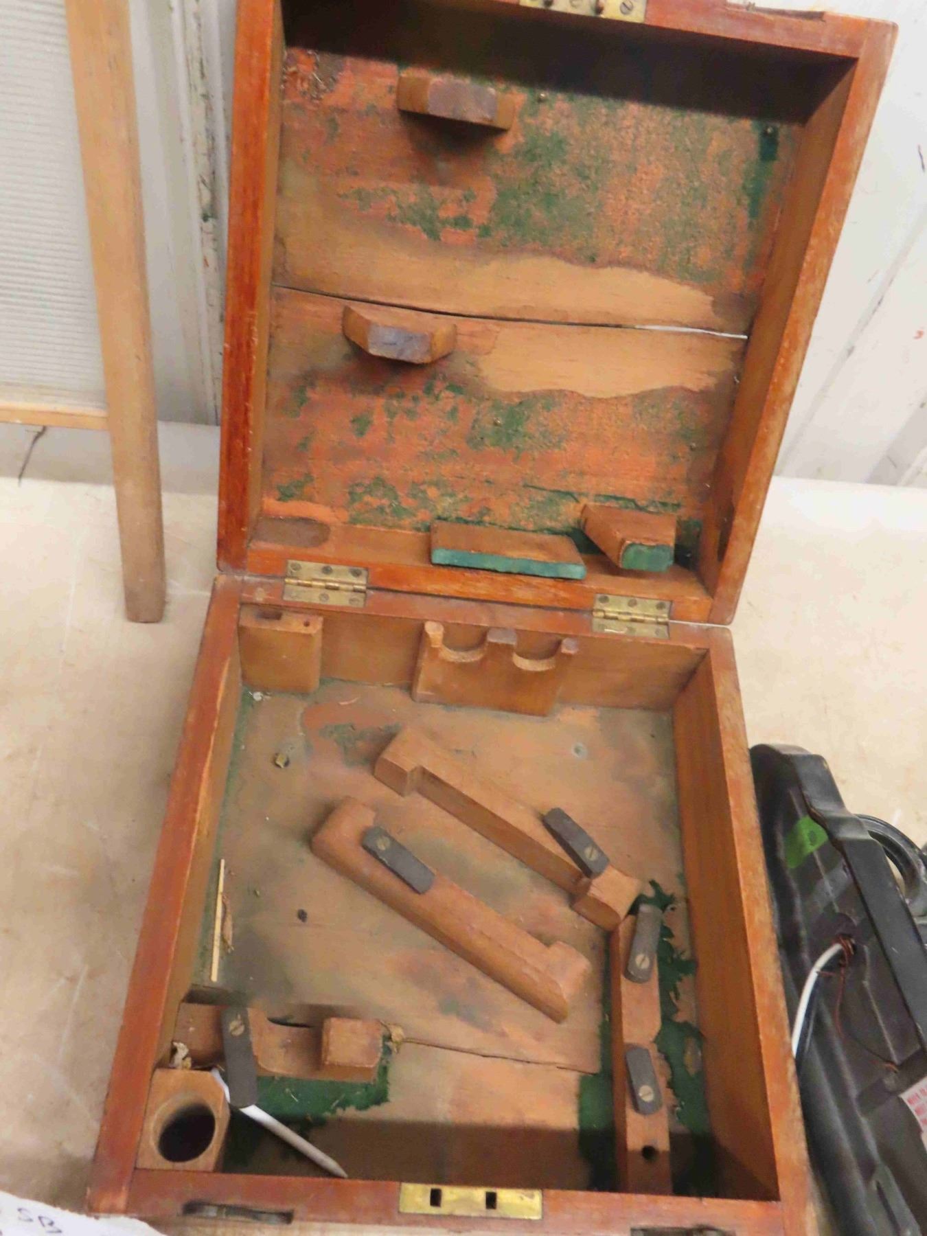 Washboard Ringer Washboard , Wood Telephone Ringer Box, Microscope/Survey