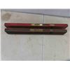 Image 2 : 2 Vintage Stanley Wood Levels 28'' + 30'' Long 