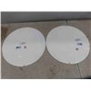 Image 2 : 2 Modern Shelby Porcelain Signs 12'' Diameter 