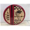 Image 3 : 2 Modern Shelby Porcelain Signs 12'' Diameter 