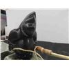 Image 8 : Soapstone Inuit Kayak Hunter 16'' x 3 1/4'' x 5 3/4'' 