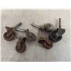 Image 8 : Antique Hinges Various Sizes, Cabinet Pulls, Casters, 12'' Heavy 