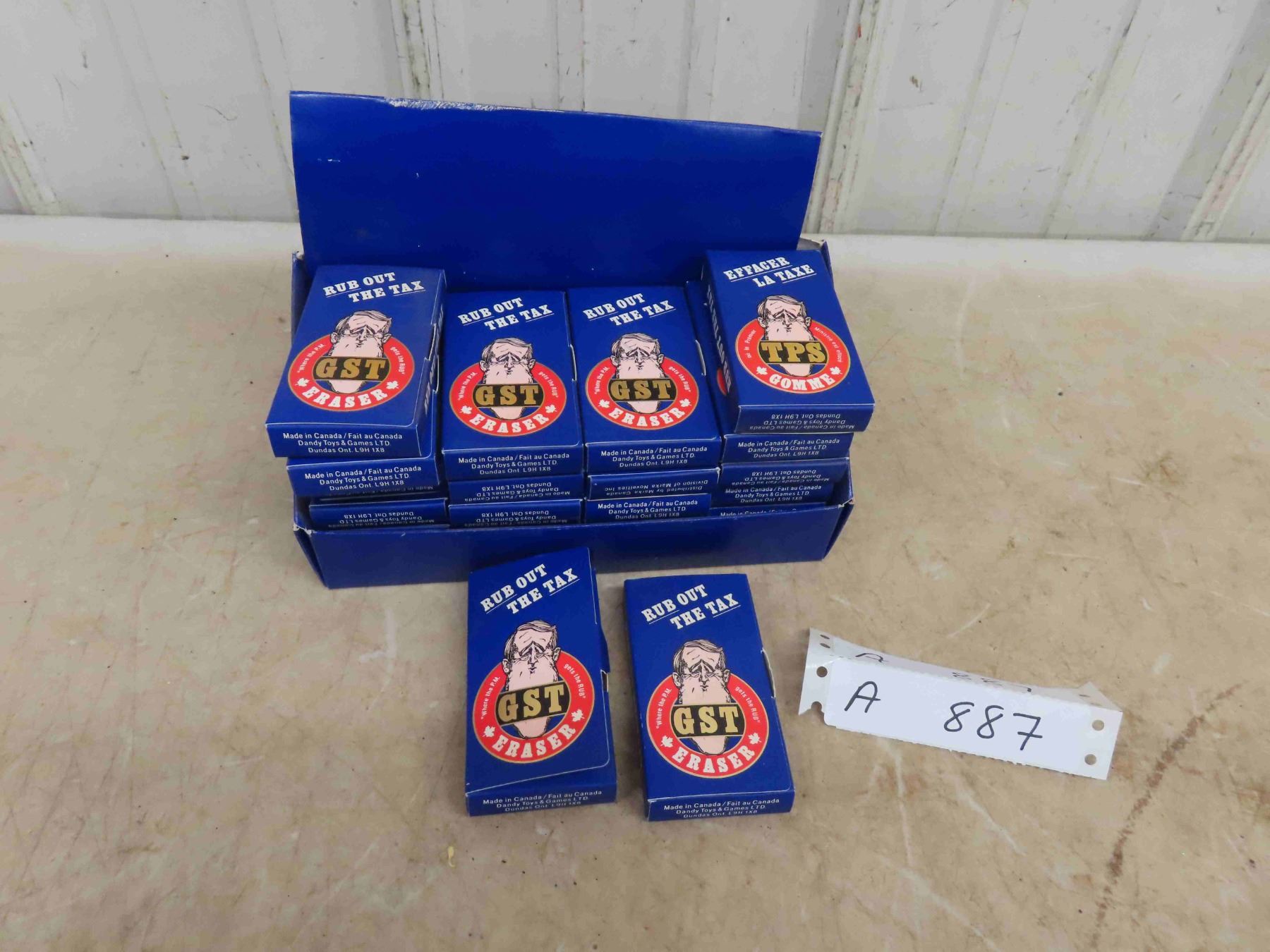 Rub Out Full Case of 24 'Rub Out The Tax' Erasers