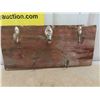 Image 2 : Rustic Spoon/Fork Coat Rack 24'' x 12'' , Hanging Clock , View